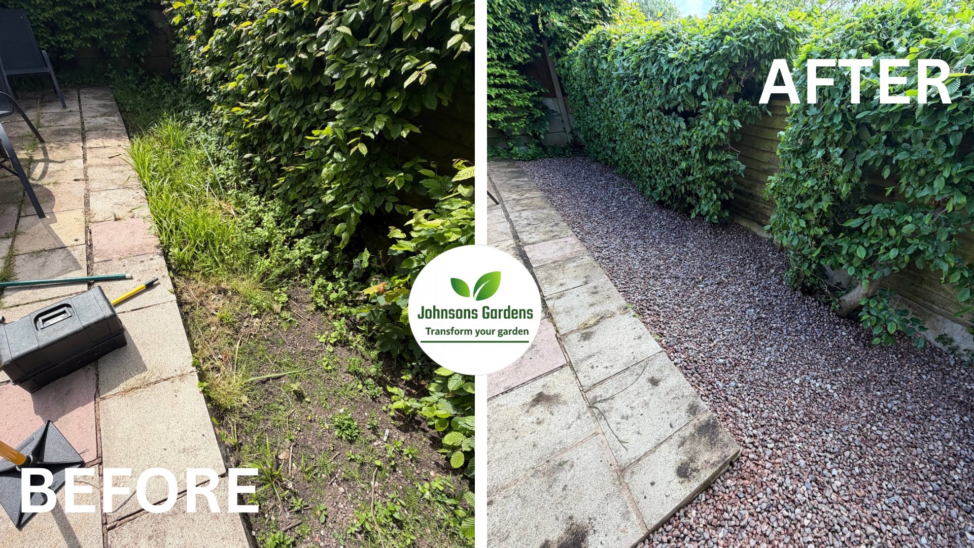 Johnsons Gardens Facebook ad: STOP wasting money constantly battling weeds, mud and…