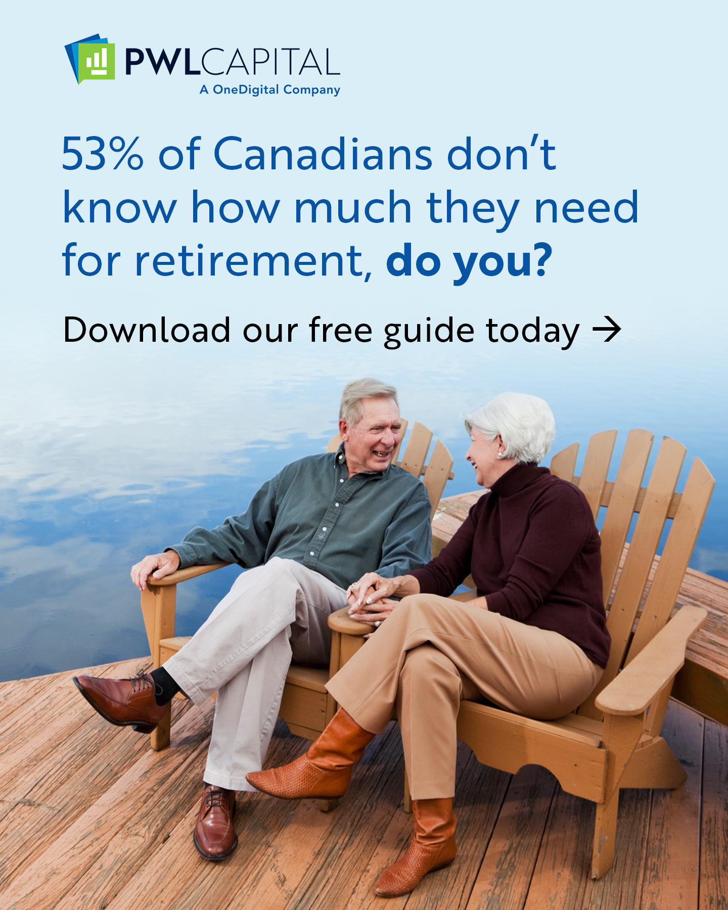 PWL Capital Inc Facebook ad: Feel confident about your retirement.