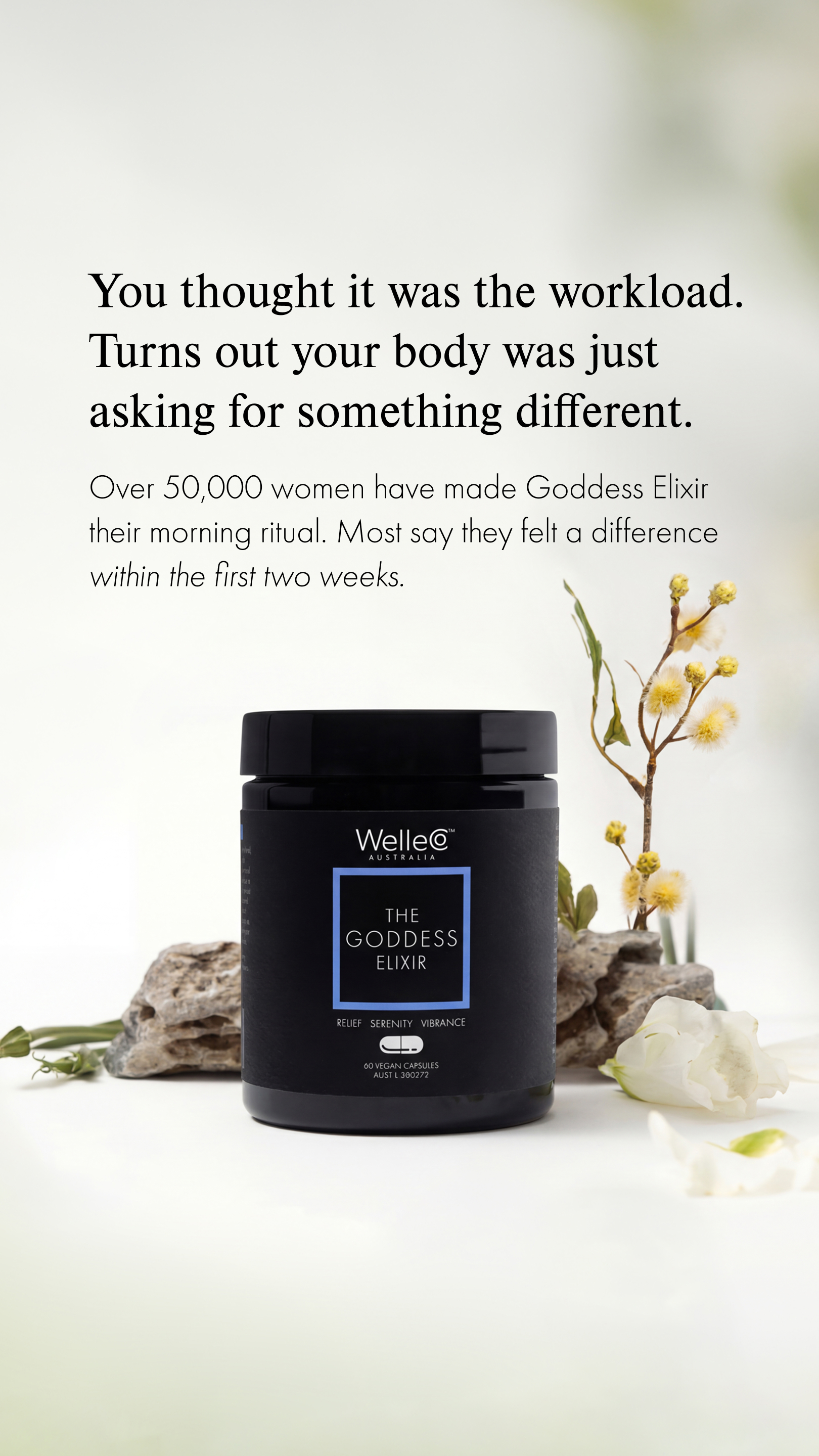 WelleCo Facebook ad