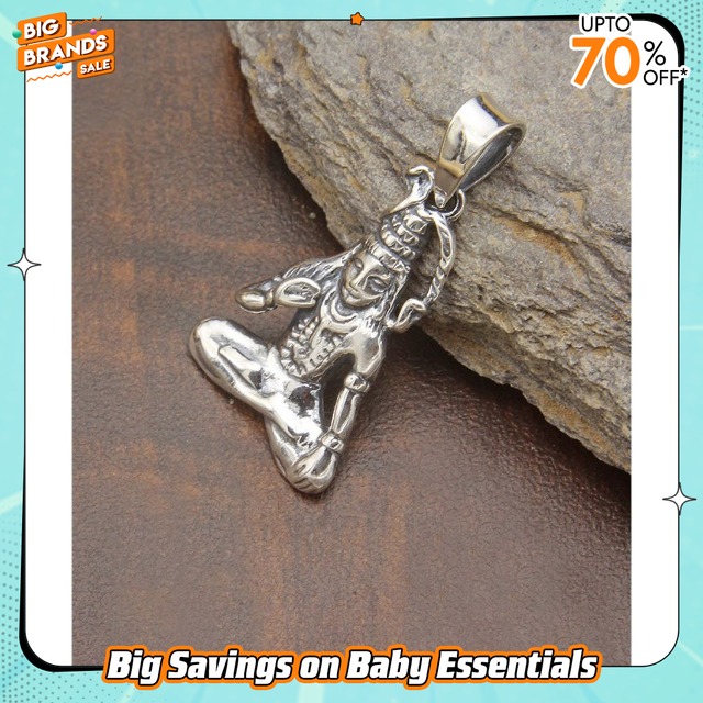 FirstCry.com Facebook ad: LBV 925 Sterling Silver Oxidized Lord Shiva Pendant Baby…