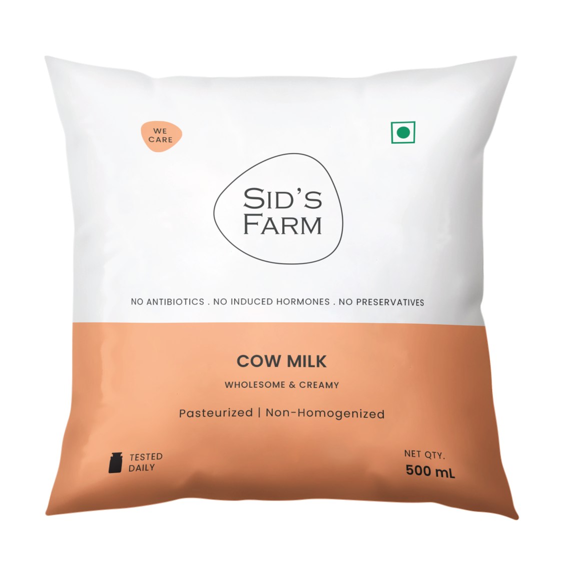 Sid's Farm Facebook ad: Every batch of milk tested, every packet pure.
