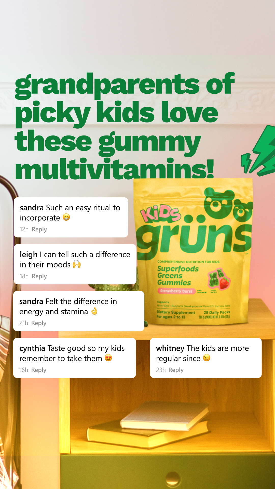 Grüns Kids Facebook ad