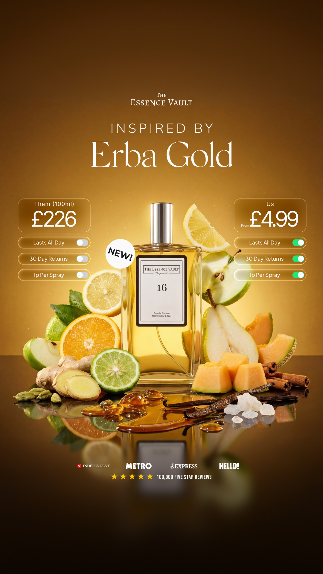 The Essence Vault Facebook ad