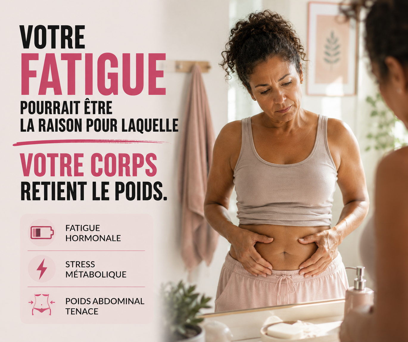 Tanya Auger Nutrition Facebook ad: Pourquoi la fatigue change votre métabolisme