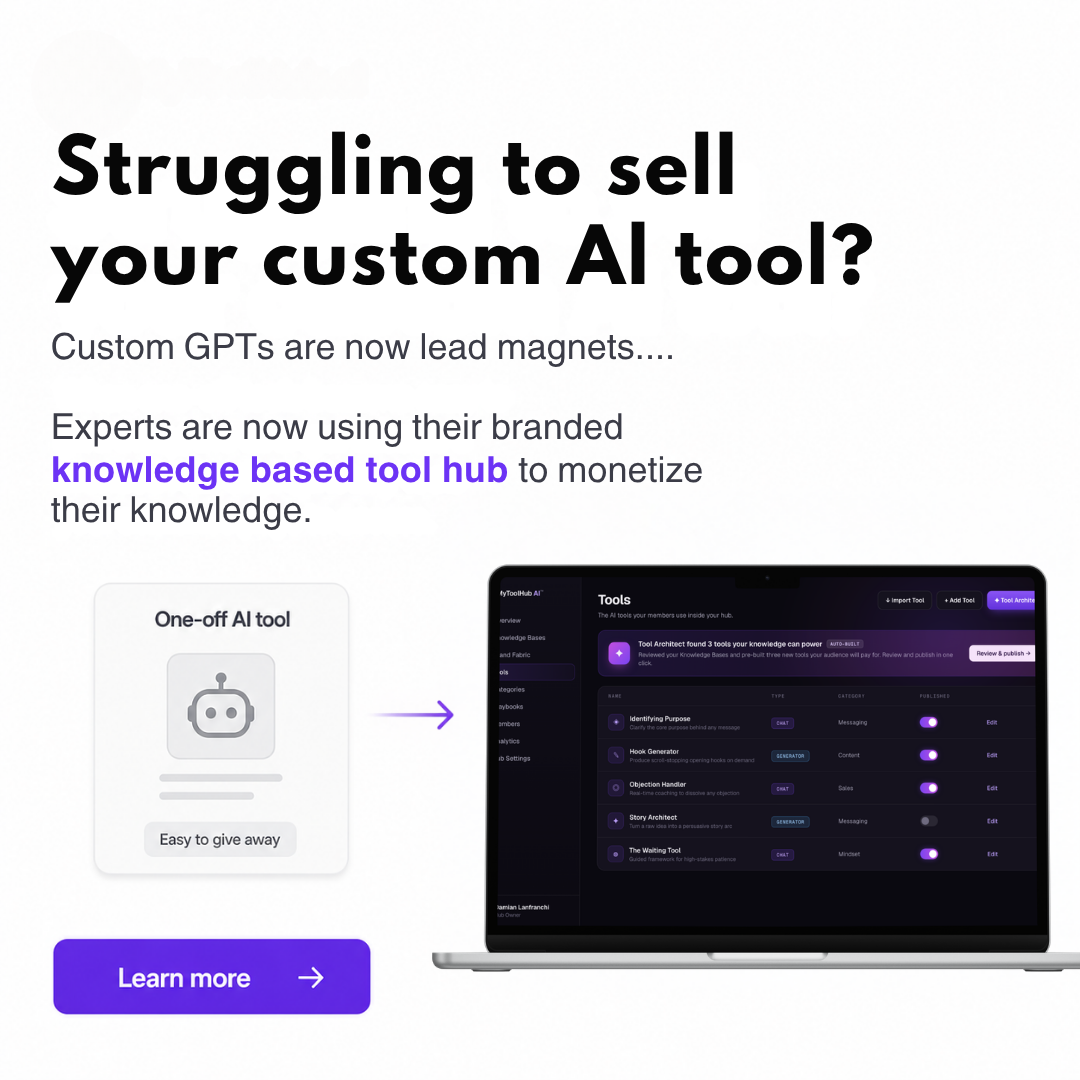 Mytoolhub Facebook ad: The Custom GPT Ceiling