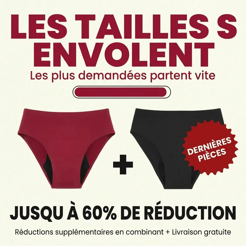 Lingerie Rosa Facebook ad: Vivez vos règles en toute tranquillité