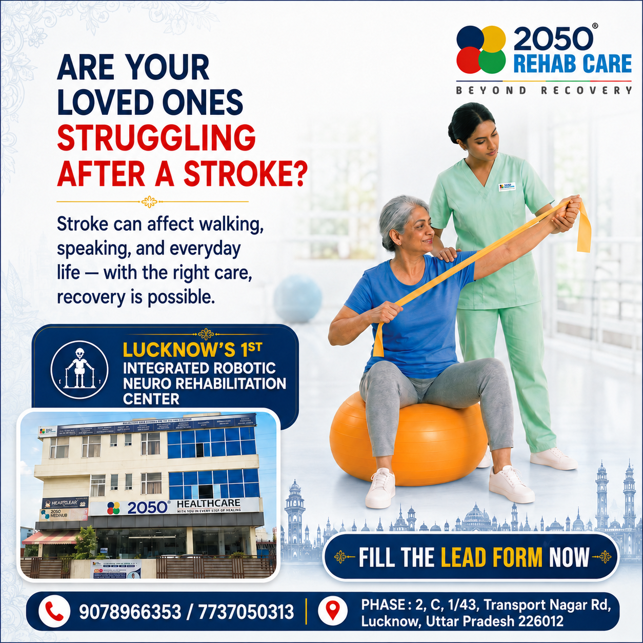 2050 Healthcare Facebook ad: Lucknow, don’t let a stroke define your future.