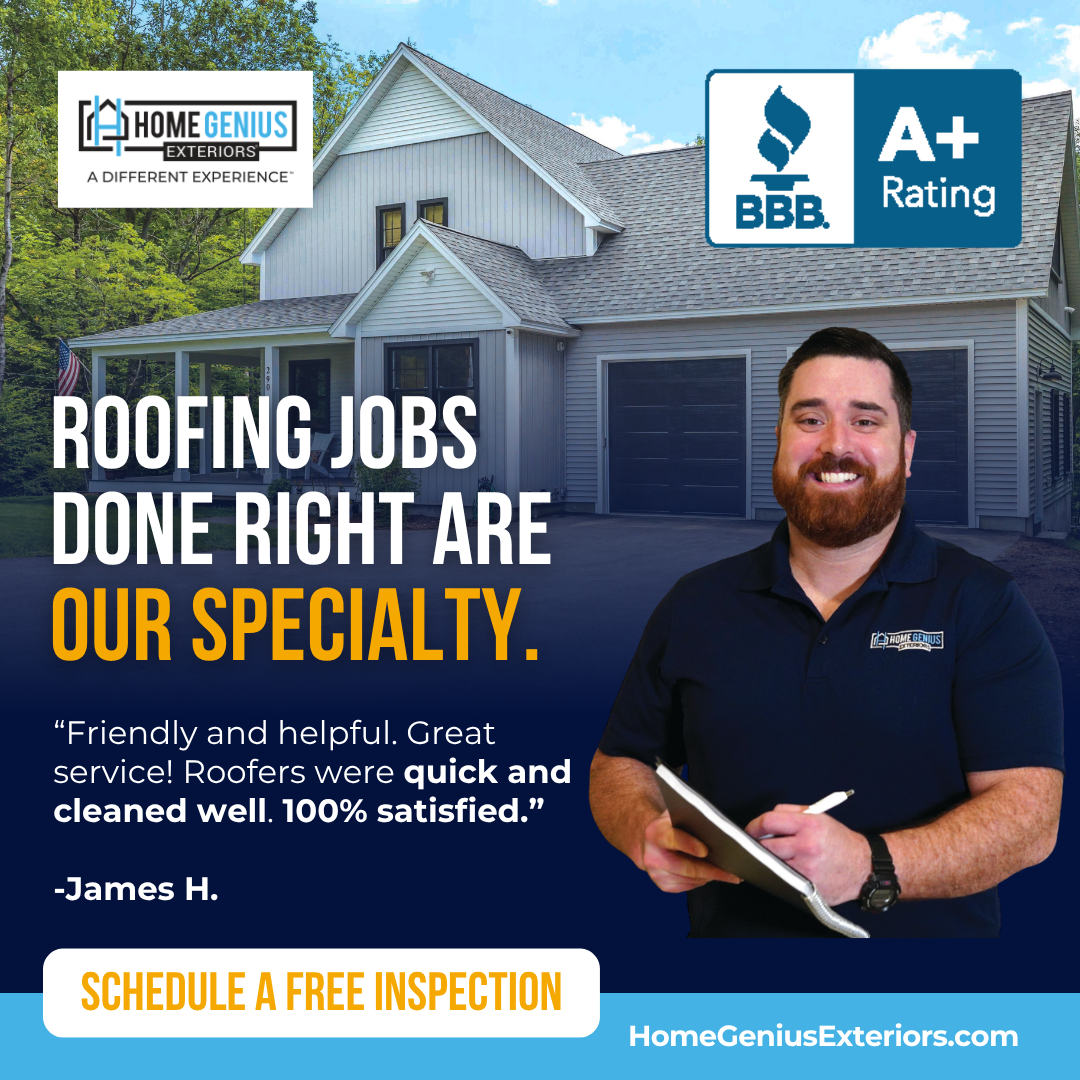 Home Genius Exteriors Facebook ad