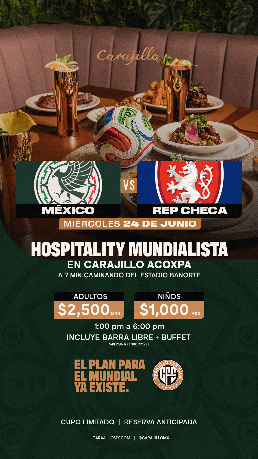 Carajillo Facebook ad from Jun 11, 2026