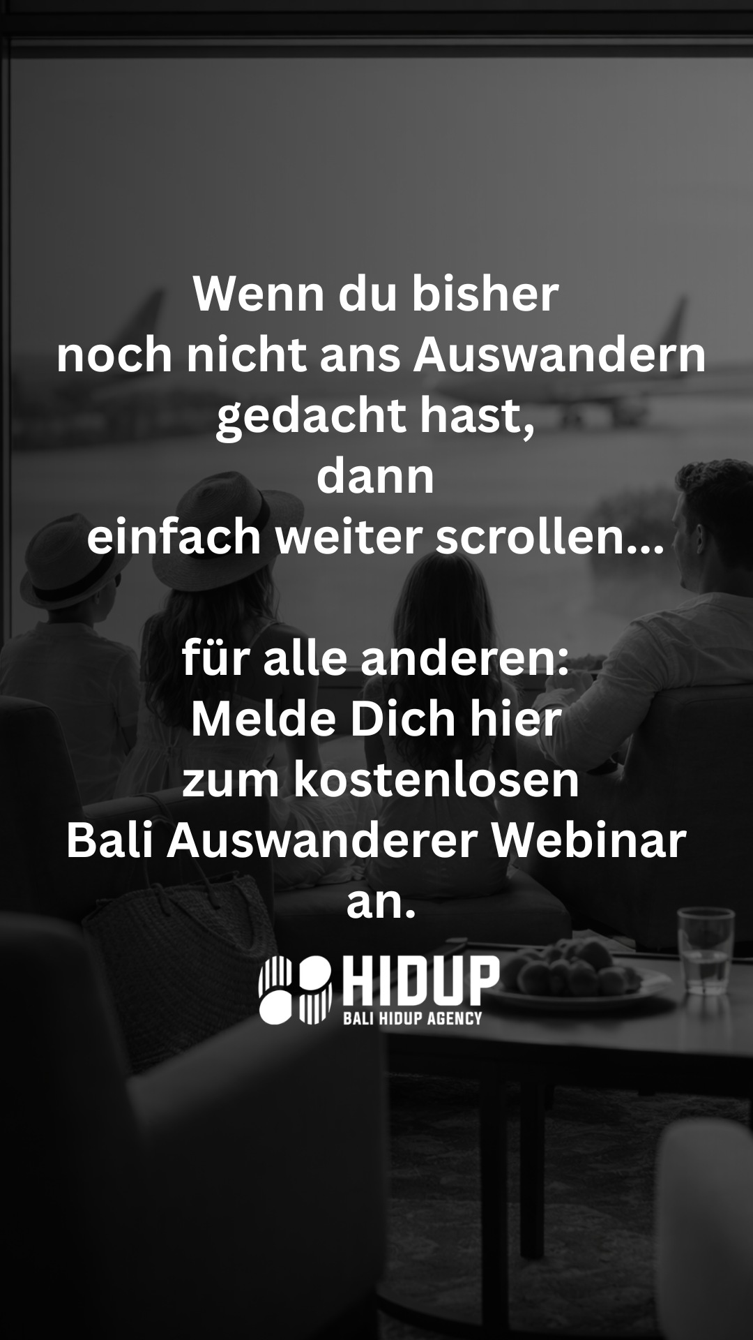 Bali Hidup Agency Facebook ad: Bali Auswanderer Webinar: Visum, Steuern & Firmengründung