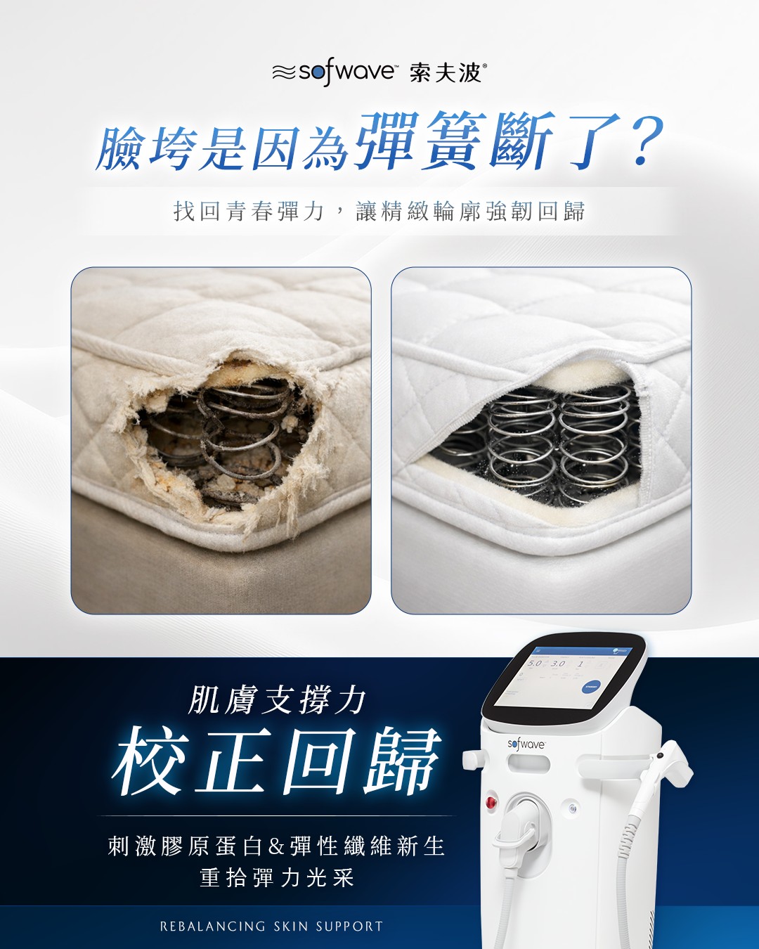 Sofwave索夫波 Facebook ad: 保養從不缺席,輪廓卻仍在時間的軌道上悄然位移?
