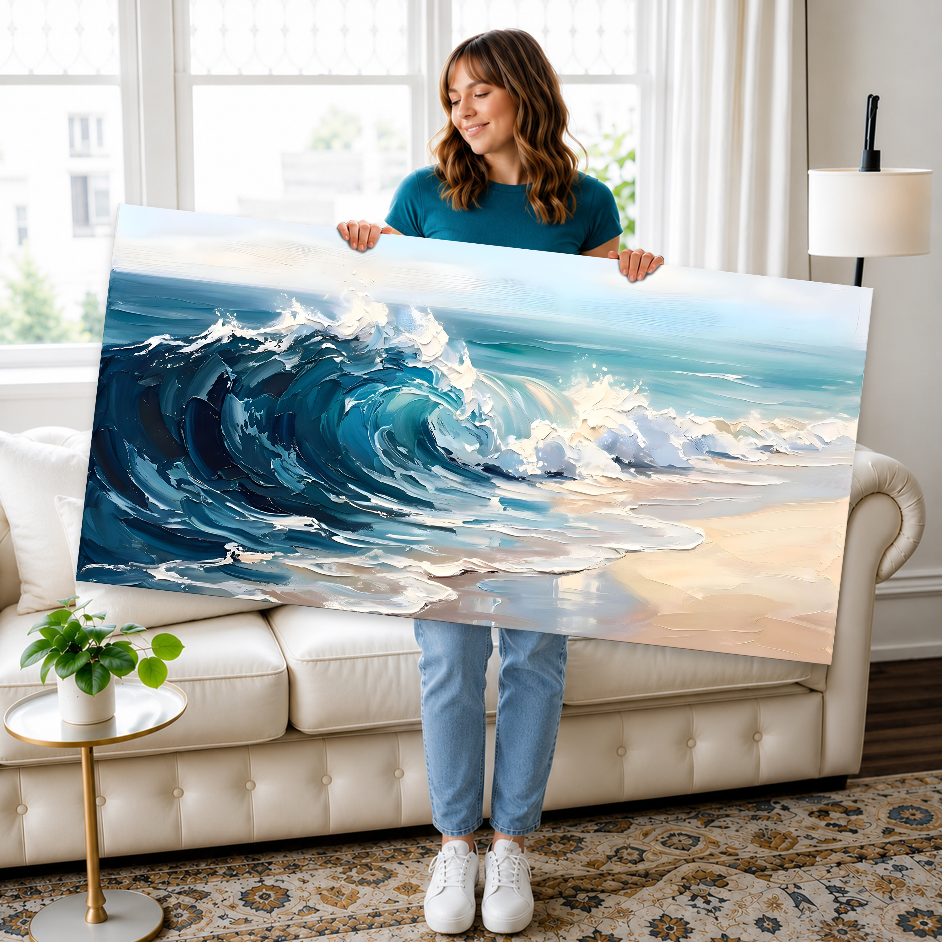 Tailored Canvases - Personalized Art Facebook ad: Ocean Tide Escape | Made in the USA | Ships Fast
