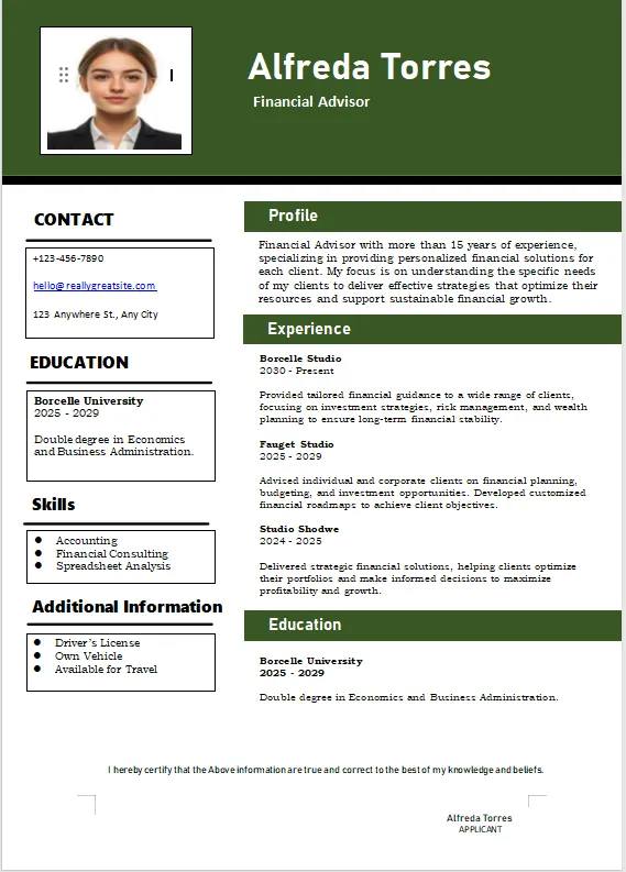 Resume Maker Facebook ad