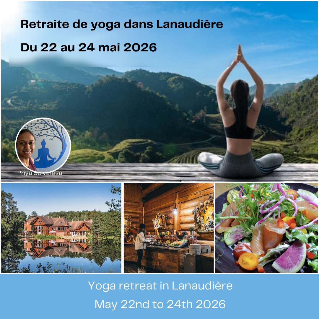 Prana Yoga Shala Facebook ad: Retraite de yoga dans Lanaudière - 22 au 24 mai 2026