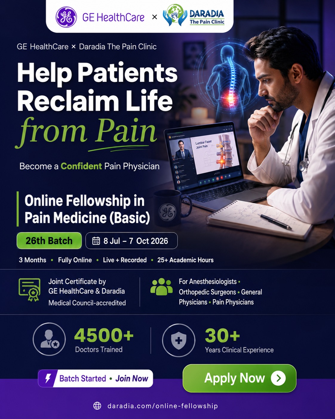 Daradia: The Pain Clinic Facebook ad
