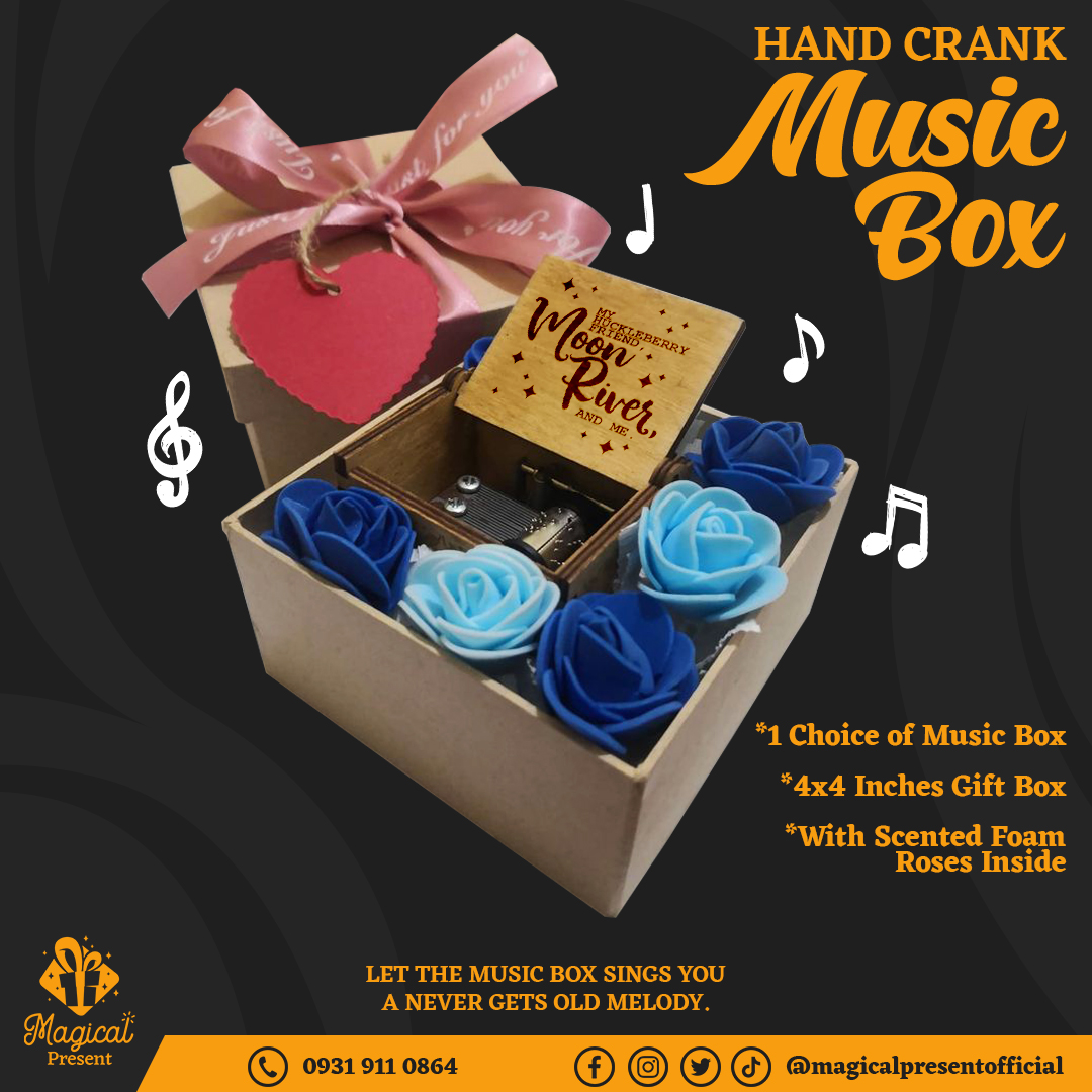 Magical Present Facebook ad: Hand Crank Music Box with Special Gift Box