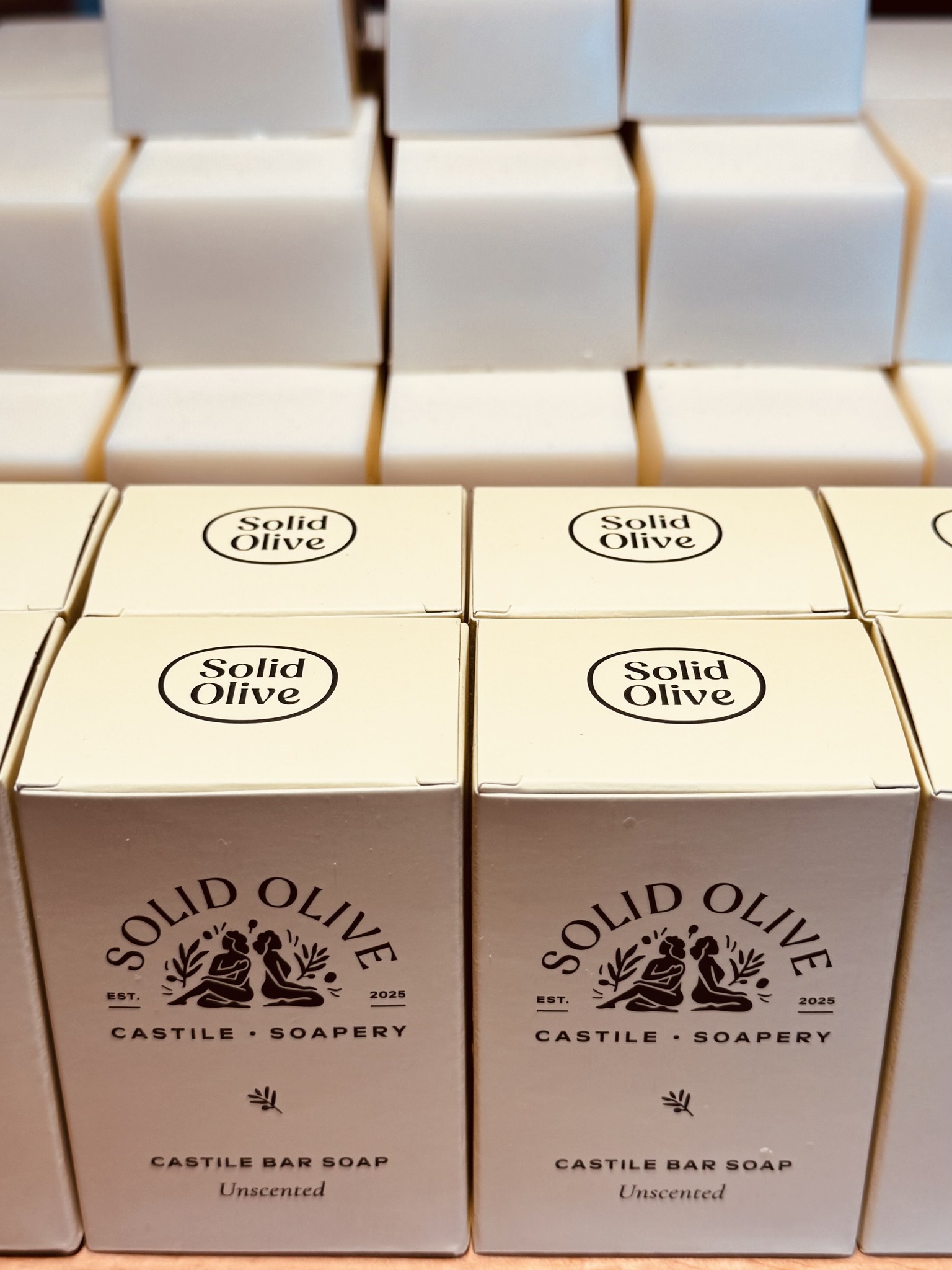 Solid Olive Soap Co. Facebook ad: Solid Olive's unscented soap bars have FOUR (4)…