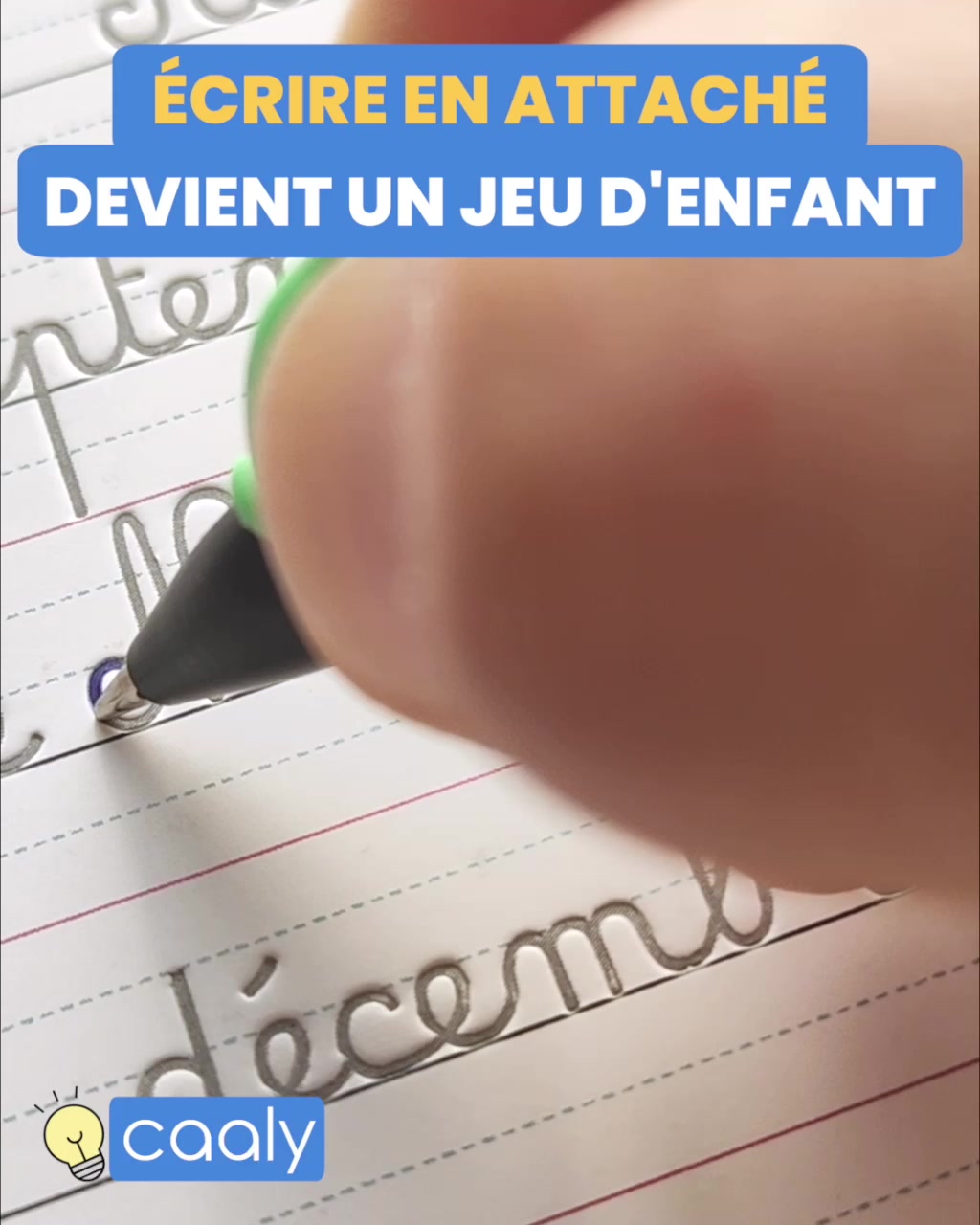 Caaly Facebook ad: LES CAHIERS CURSIFS RAINURÉS