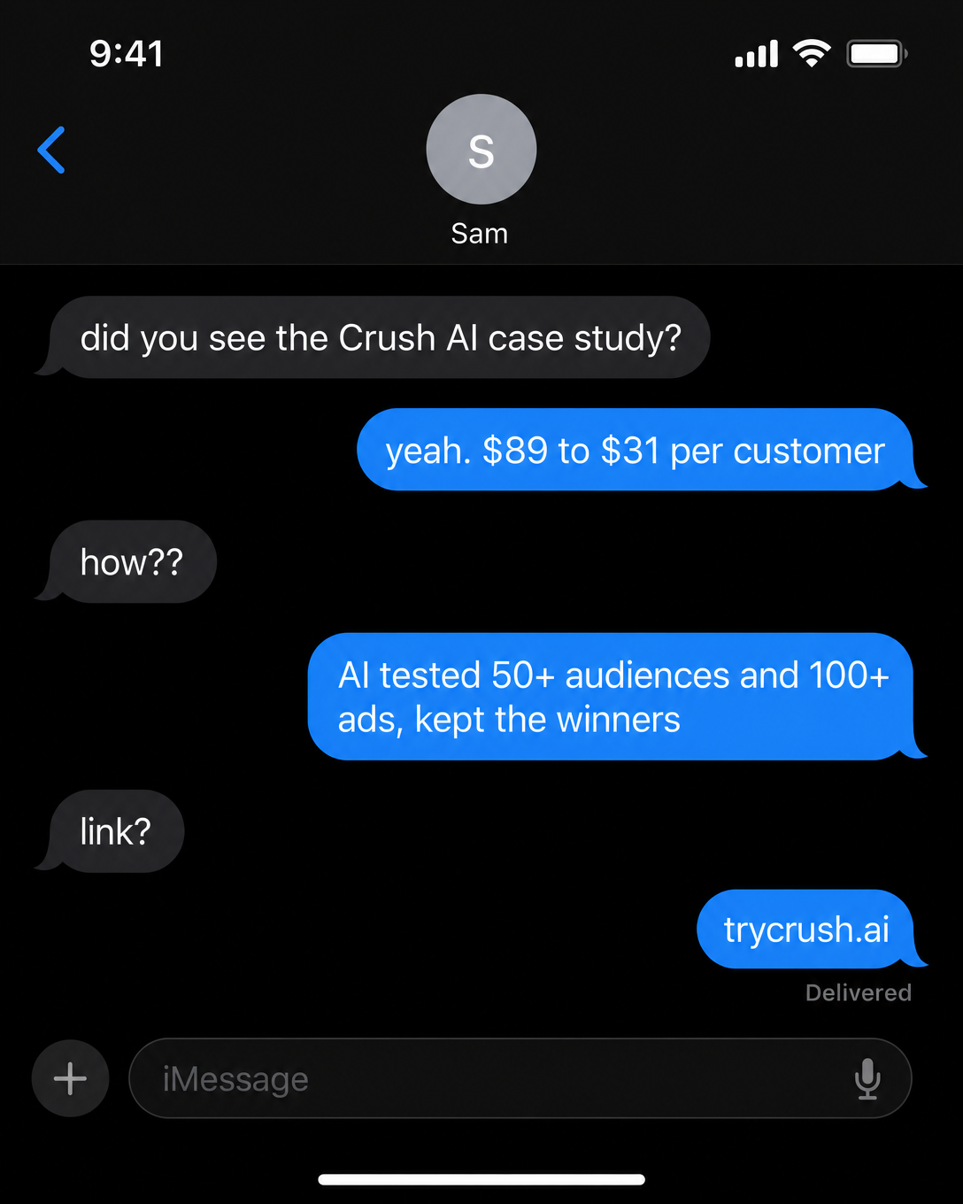 trycrush.ai Facebook ad