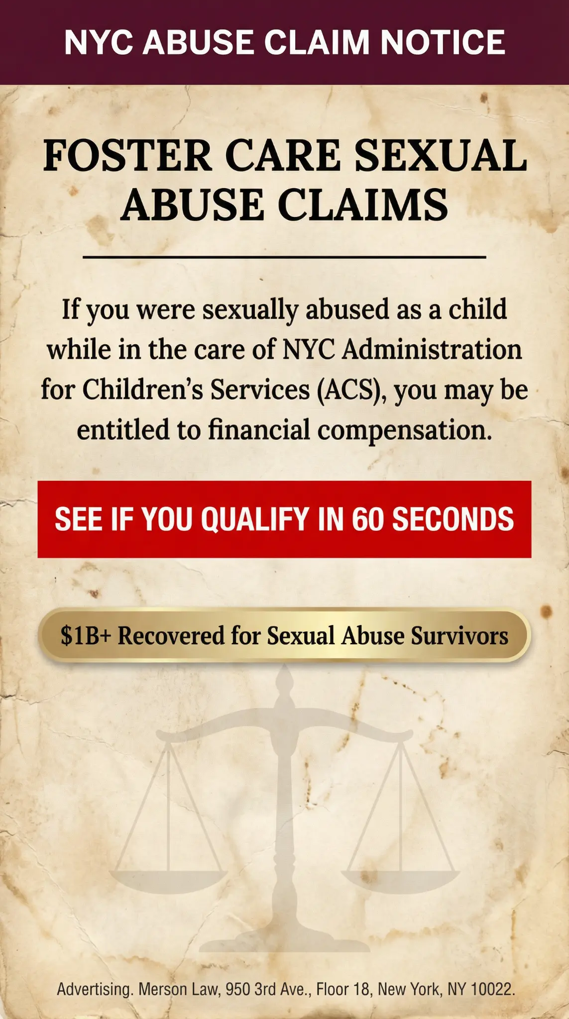 Lawsuit-Notification.com Facebook ad