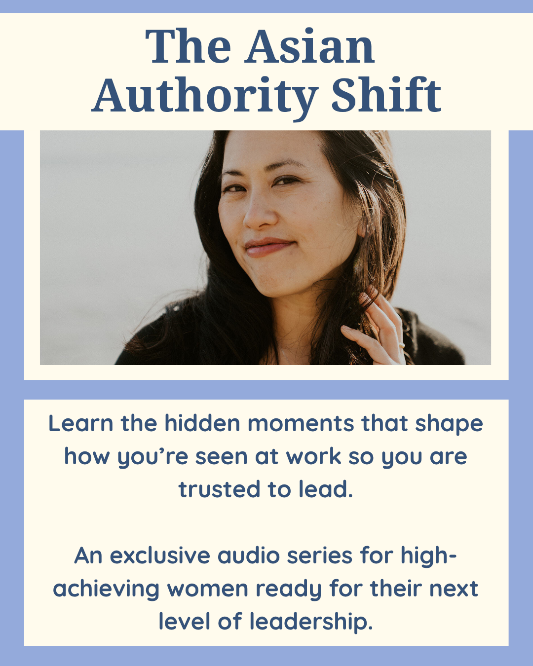 Nicole Tsong - Author & Speaker Facebook ad: Shift the perception to leader