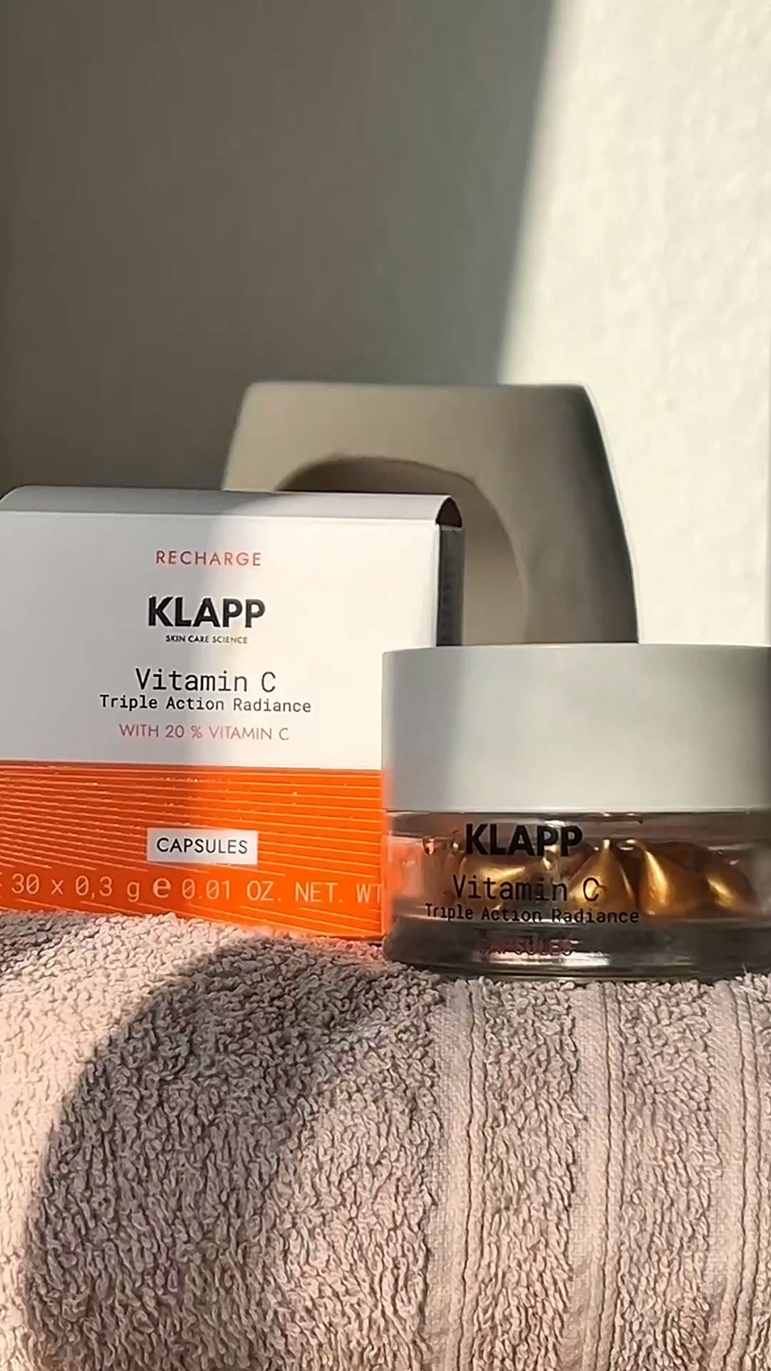 KLAPP Skin Care Science Facebook ad: 20 % Vitamin C für strahlende Haut