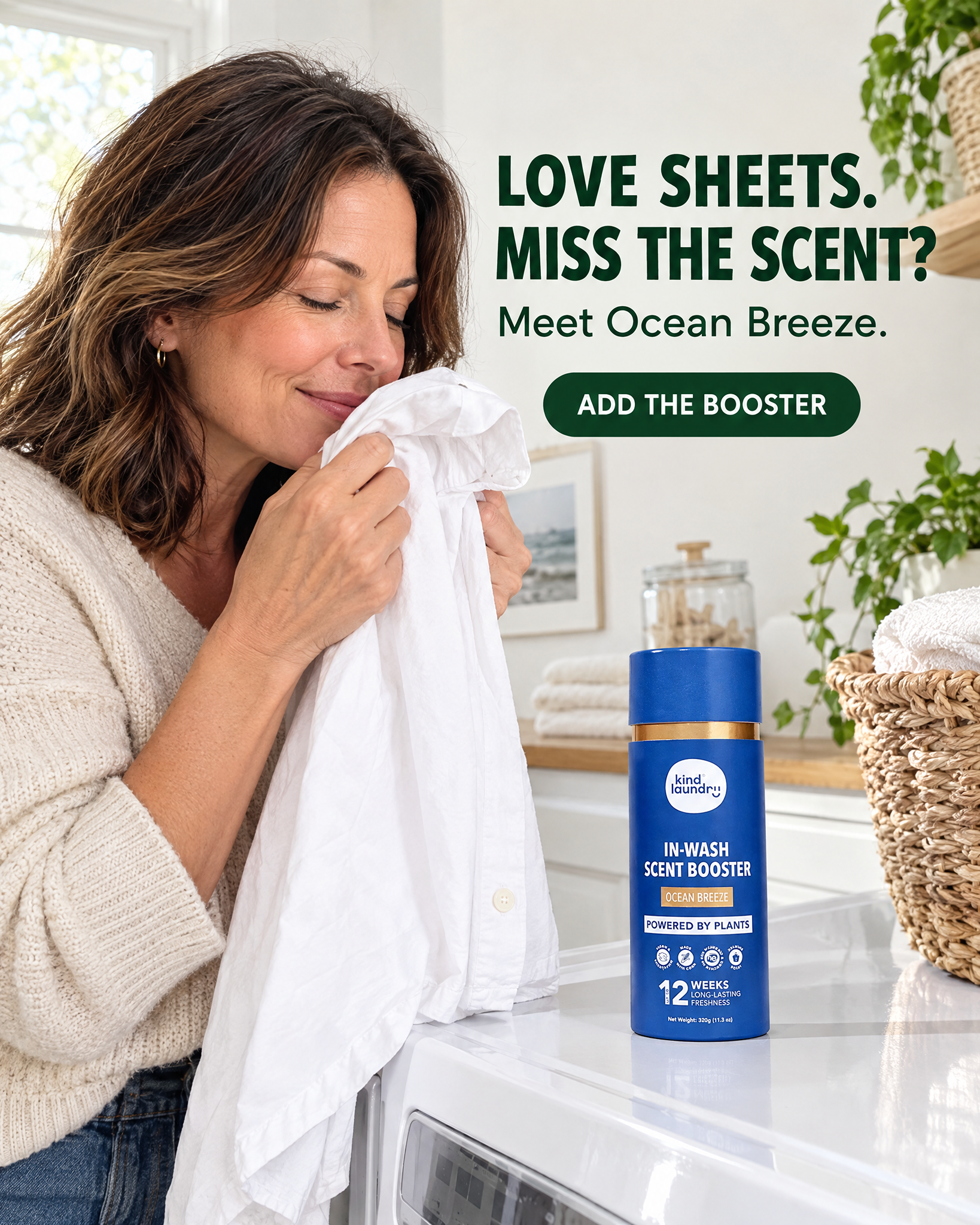 Kind Laundry Facebook ad: Plant-Derived Scent That Pairs With Every Sheet in Your…
