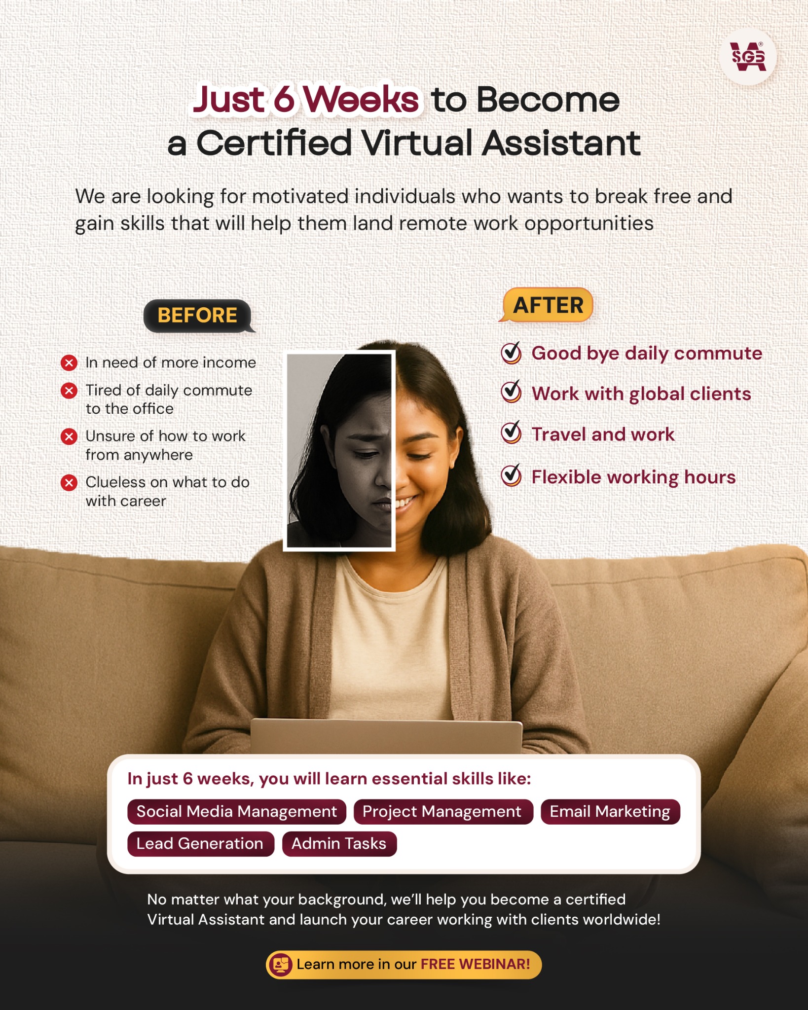 Virtual Assistant SGB Facebook ad
