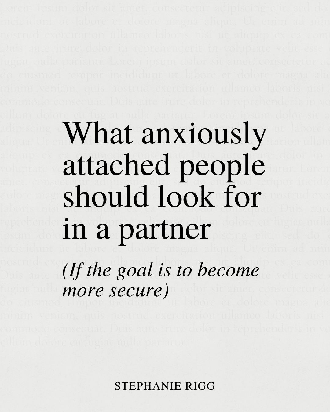 Stephanie Rigg Facebook ad: Most of my work around healing anxious attachment…