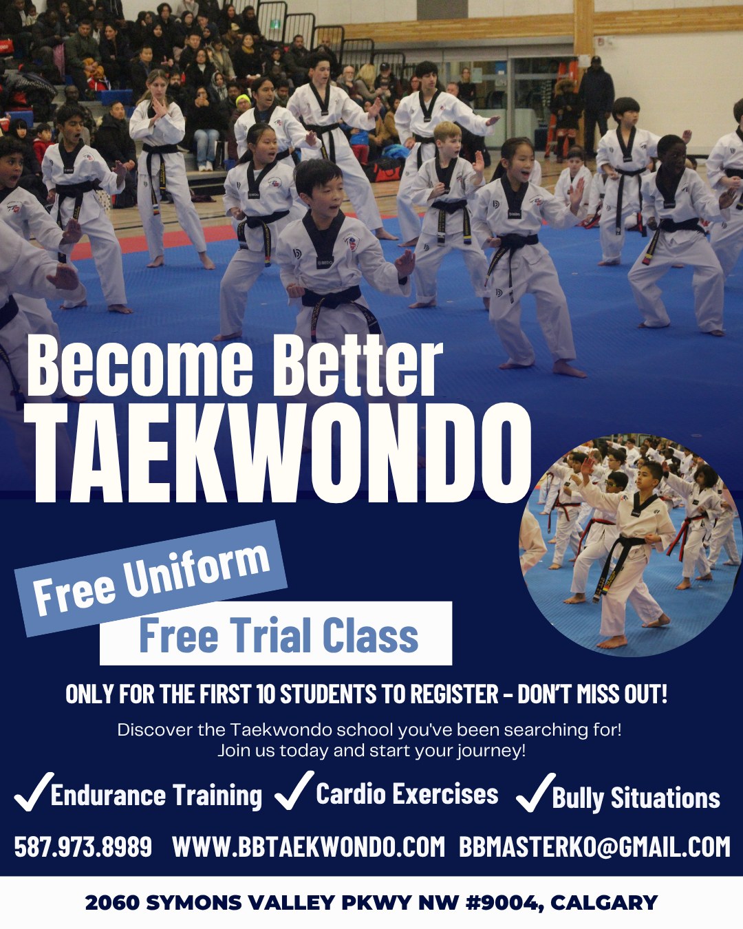 BB Taekwondo Facebook ad: Spring is here-bringing new energy and new opportunities.