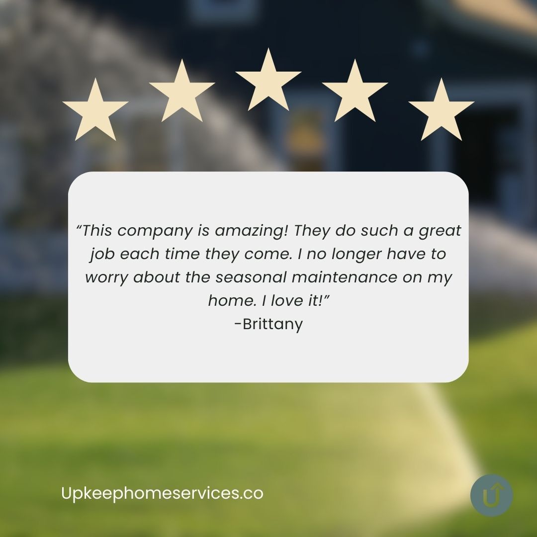 Upkeep Home Services Facebook ad: Just heard from another happy homeowner!