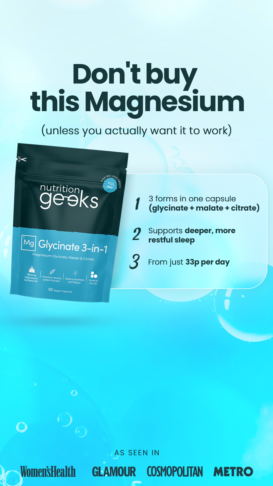 Nutrition Geeks Facebook ad