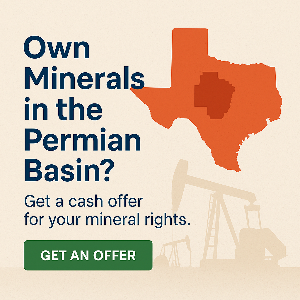 Stratford Land & Acquisition Company Facebook ad: Get Cash for Your Permian Minerals