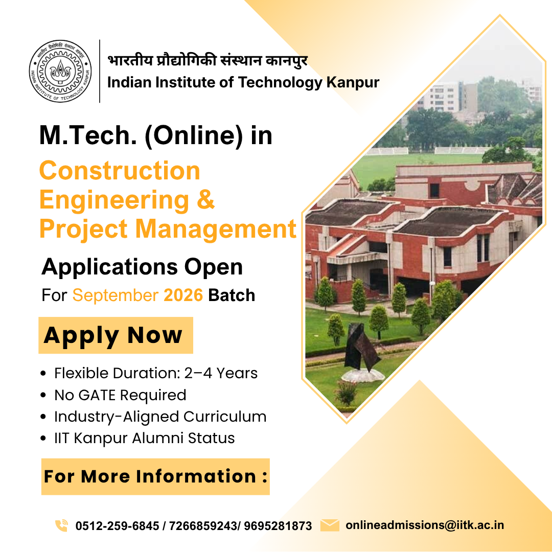 Online Post Graduate Programs, IIT Kanpur Facebook ad: Advance Your Career in Construction Management