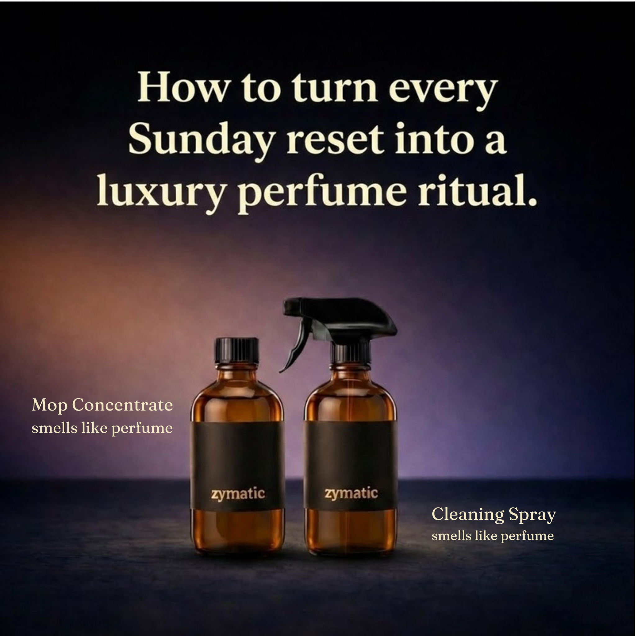 Zymatic Facebook ad: Plant Based Cleaners That Smell Like Perfume