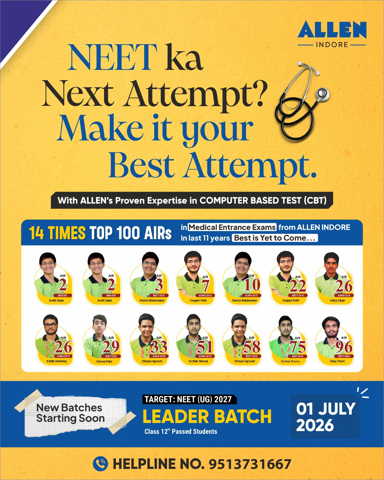 ALLEN Career Institute, Indore Facebook ad