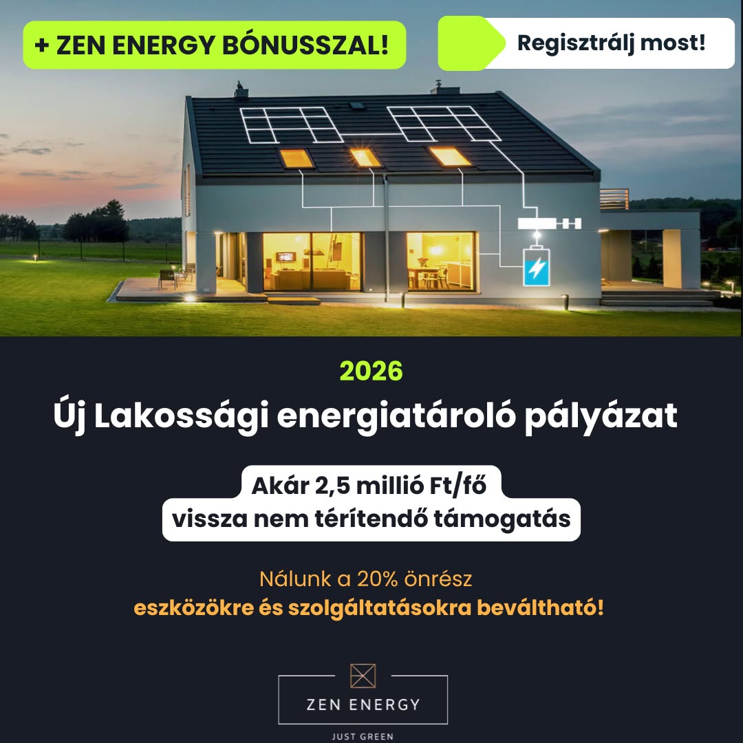 ZEN Energy Kft. Napelem - Klíma - Elektromos fűtés Facebook ad: Regisztrálok