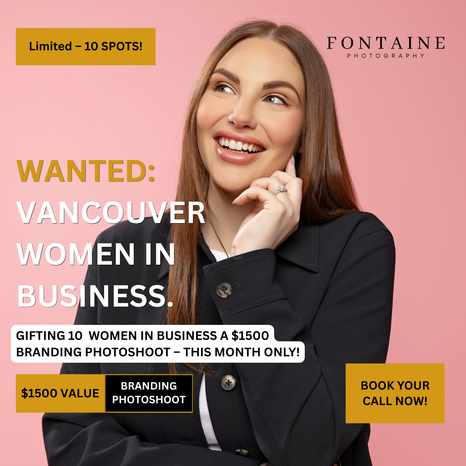 Fontaine Photography - Vancouver Portrait Studio Facebook ad: Vancouver Branding Giveaway!