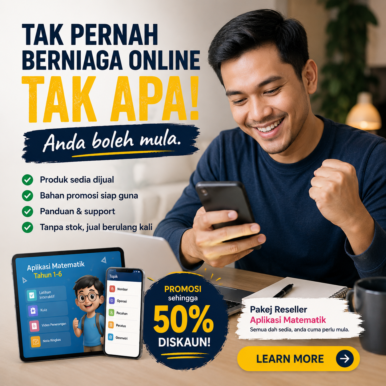 Ariff Fahim Facebook ad: Tak Perlu Cipta Produk Sendiri.