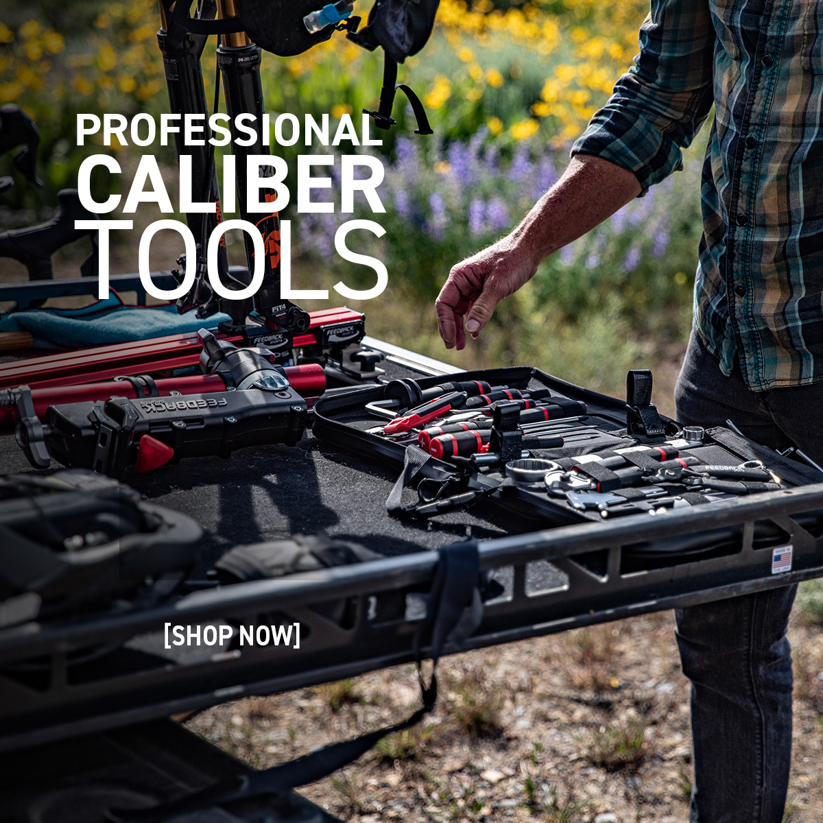 Feedback Sports Facebook ad: Pro-Grade Bike Tools for Your Home Shop