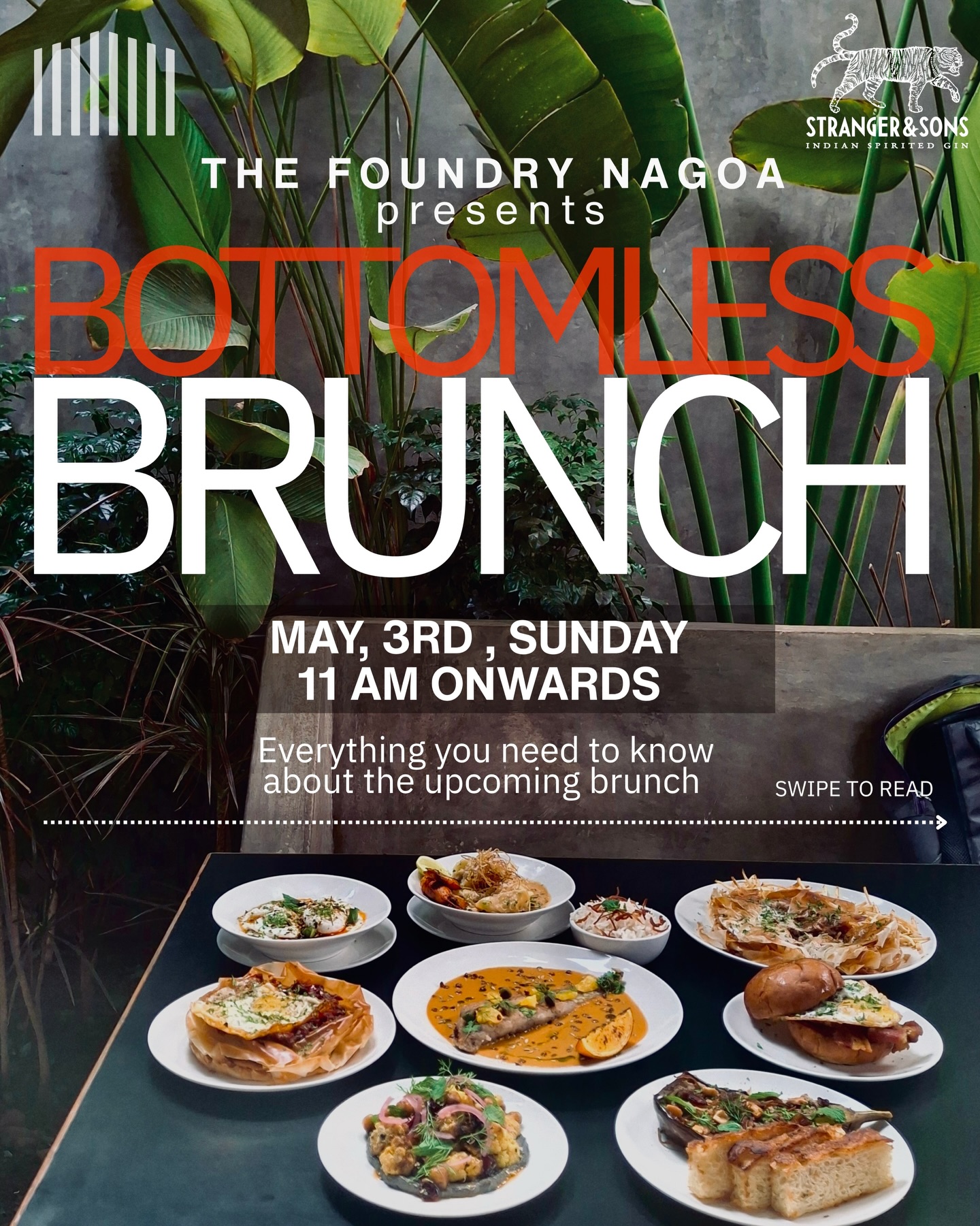 The Foundry Nagoa Facebook ad: First of edition of Bottomless Brunch