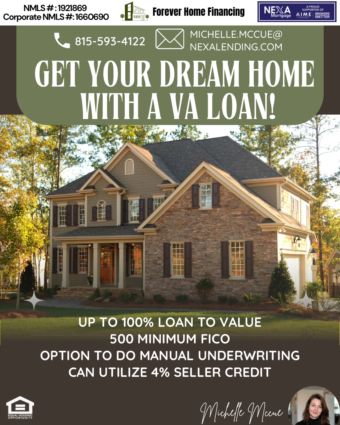 Forever Home Financing Facebook ad: VA Borrowers: Skip the Extra Hurdles!