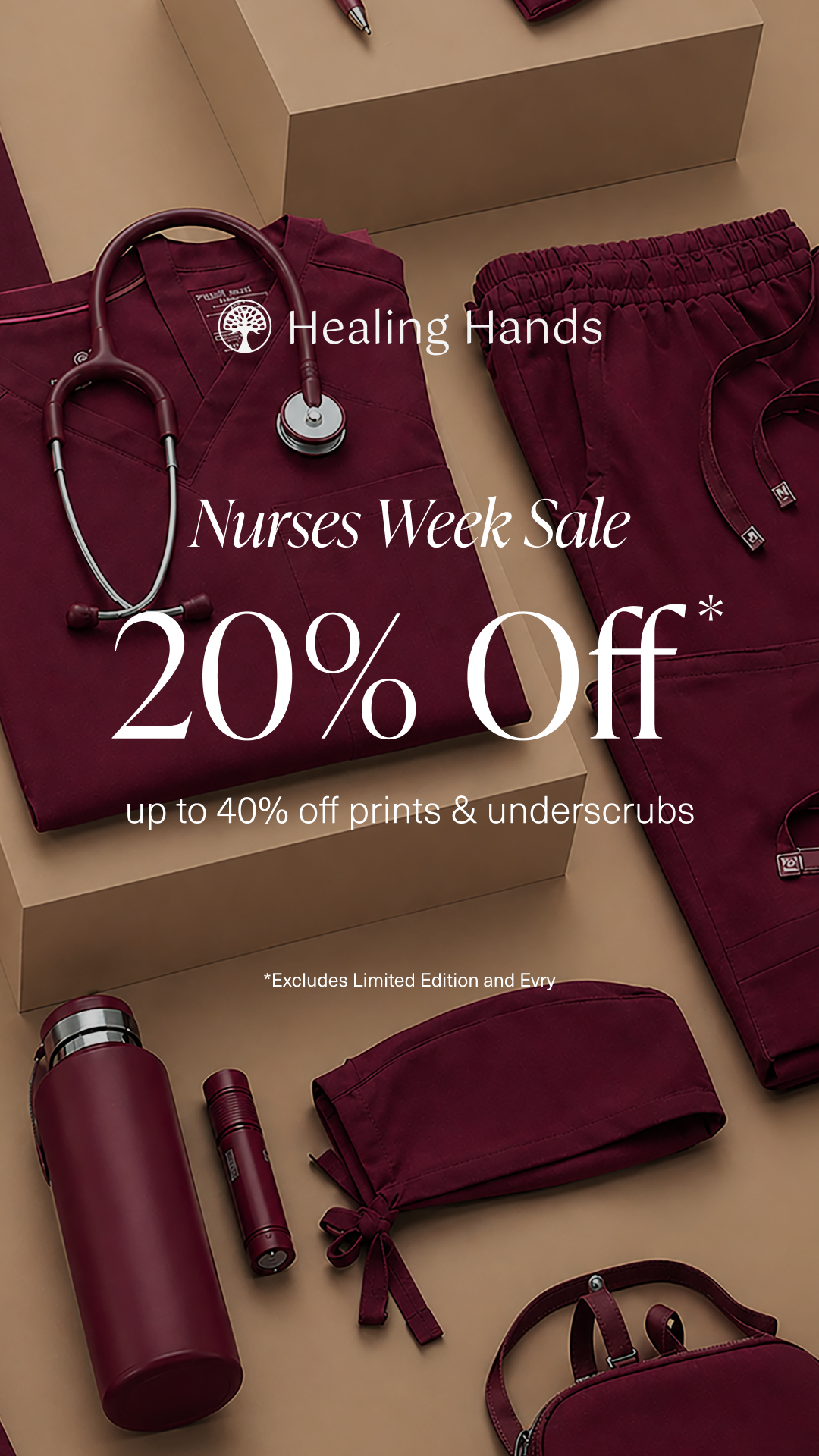 Healing Hands Scrubs Facebook ad