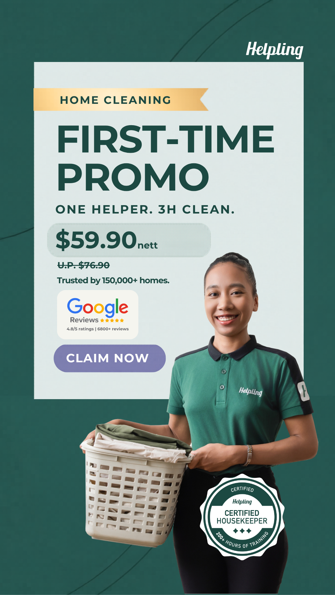 Helpling Facebook ad