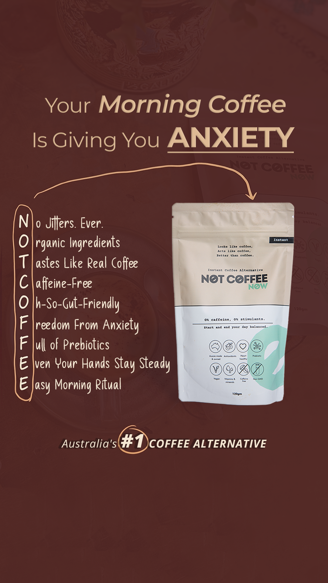 Not Coffee Facebook ad