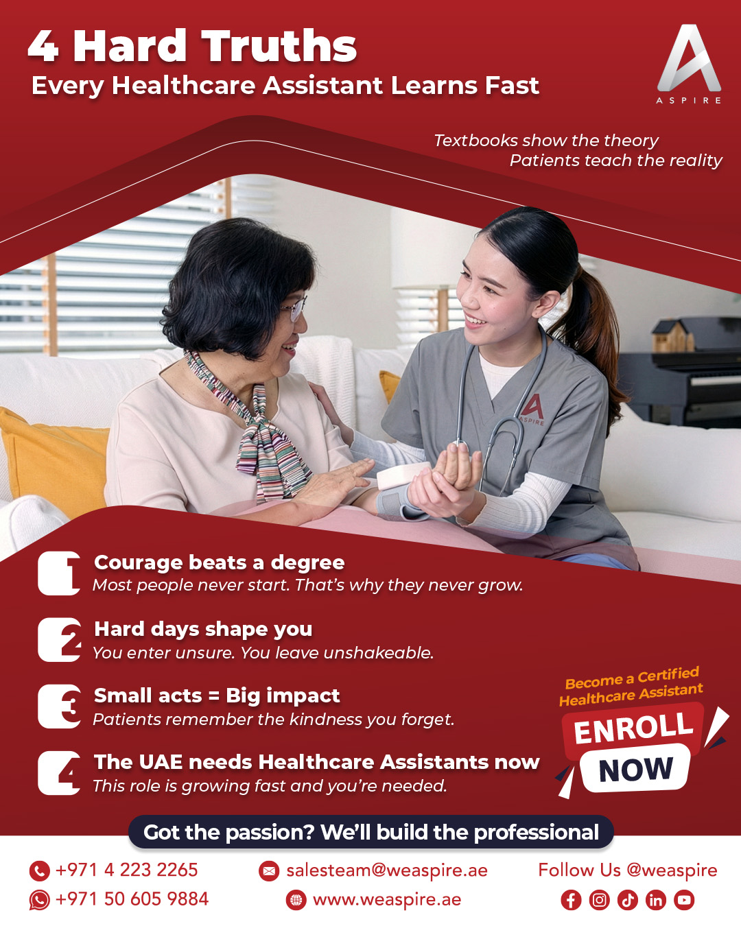We Aspire Facebook ad: Healthcare isn’t just a job title, it’s a…