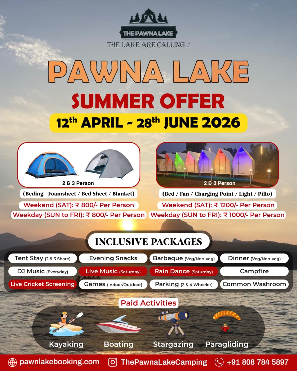 The Pawna Lake Camping Facebook ad