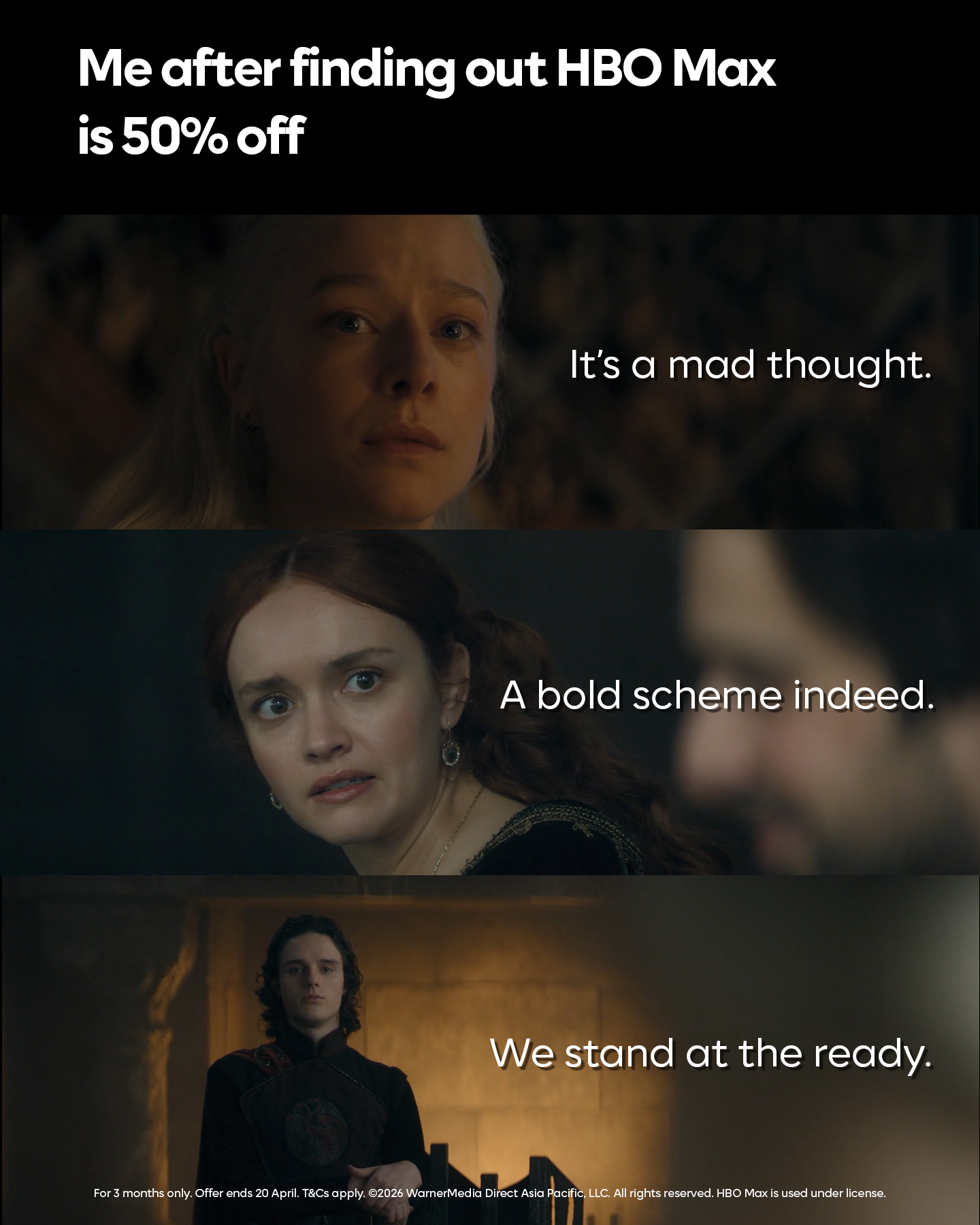 HBO Max Facebook ad