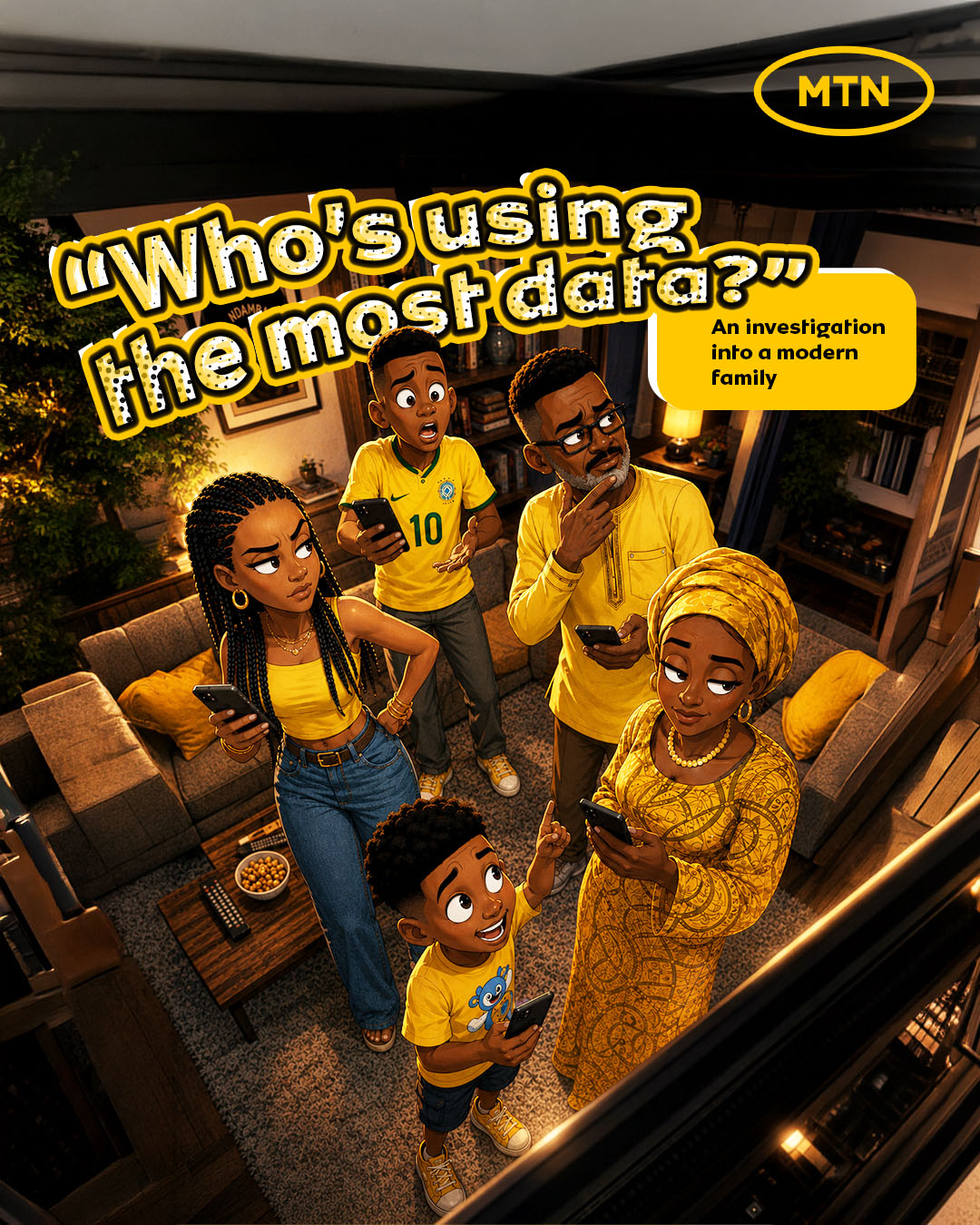 MTN Nigeria Facebook ad: Case File Who's Using the Most Data?