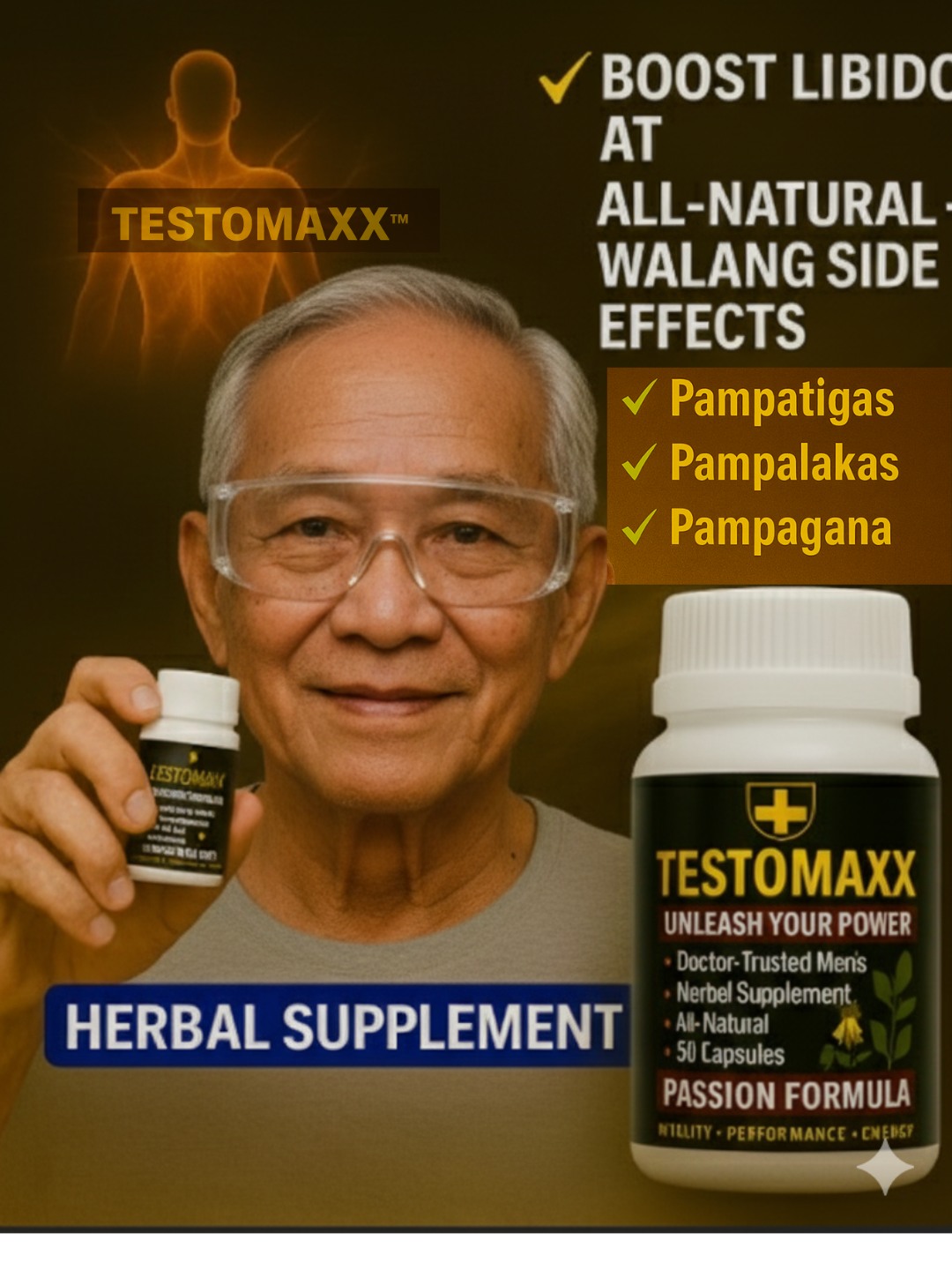 Herbal Supplements Facebook ad: Gusto mong bumalik ang tikas mo?